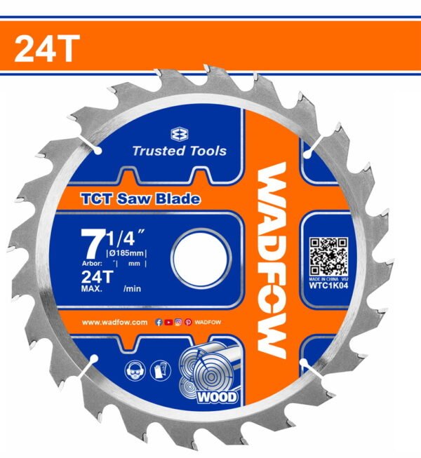Hoja de sierra circular TCT 7 1/4" 24 dientes (WTC1K04)