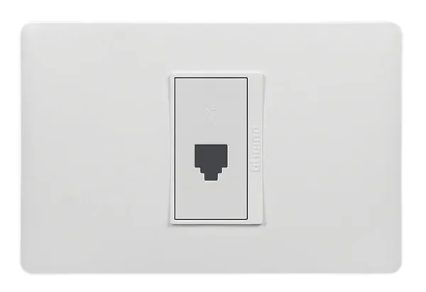 Enchufe telef. RJ11 BCO. PU1182 embutido Luzica