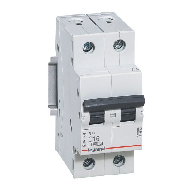 Interruptor automático bifásico 2 x 16A 6kA RX3 419873 Legrand