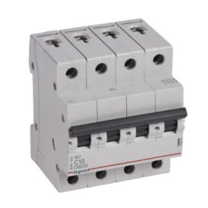 Interruptor automático tetrapolar 4 x 10A 6kA RX3 419915 Legrand