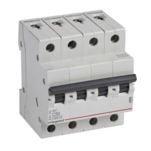 Interruptor automático tetrapolar 4 x 50A 6kA RX3 419922 Legrand
