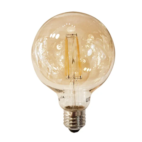 Ampolleta deco G125 ámbar LED 8 W 2500 K E-27