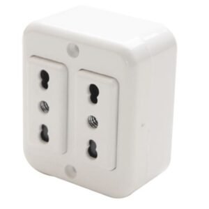 Enchufe doble 2P+T 10-16A sobrepuesto Stanford