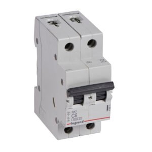 Interruptor automático bifásico 2 x 6A 6kA RX3 419870 Legrand