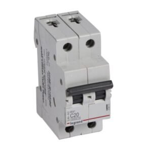 Interruptor automático bifásico 2 x 20A 6kA RX3 419874 Legrand