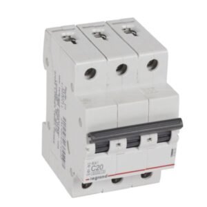 Interruptor automático trifásico 3 x 20A 6kA RX3 419885 Legrand