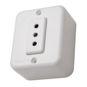 Enchufe simple 2P+T 10A-250V sobrepuesto Stanford