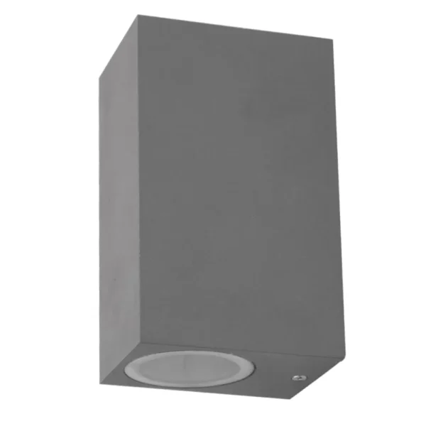 Aplique doble ext. rect. GU-10 graf. mate (3002354)