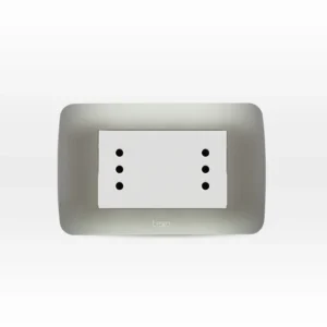 Enchufe Duplex 10A Plata Blanco (58401002)
