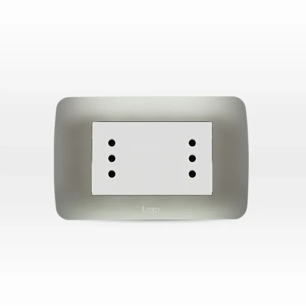 Enchufe Duplex 10A Plata Blanco (58401002)