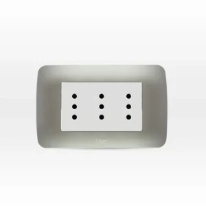 Enchufe Triplex 10A Plata Blanco (58402002)