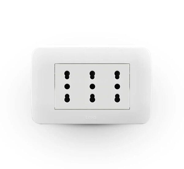 Enchufe Triplex 10/16A Blanco Embutido (58402005)