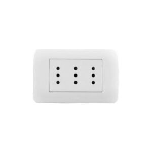 Enchufe Triplex 10A Blanco Embutido (58402001)